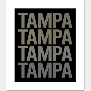 Gray Text Art Tampa Posters and Art